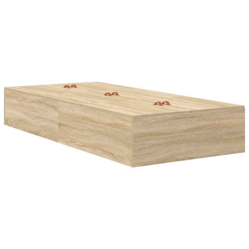 Rama łóżka WaszeMeble 90x190 cm Dąb sonoma drewno WM-3335407 1 szt.