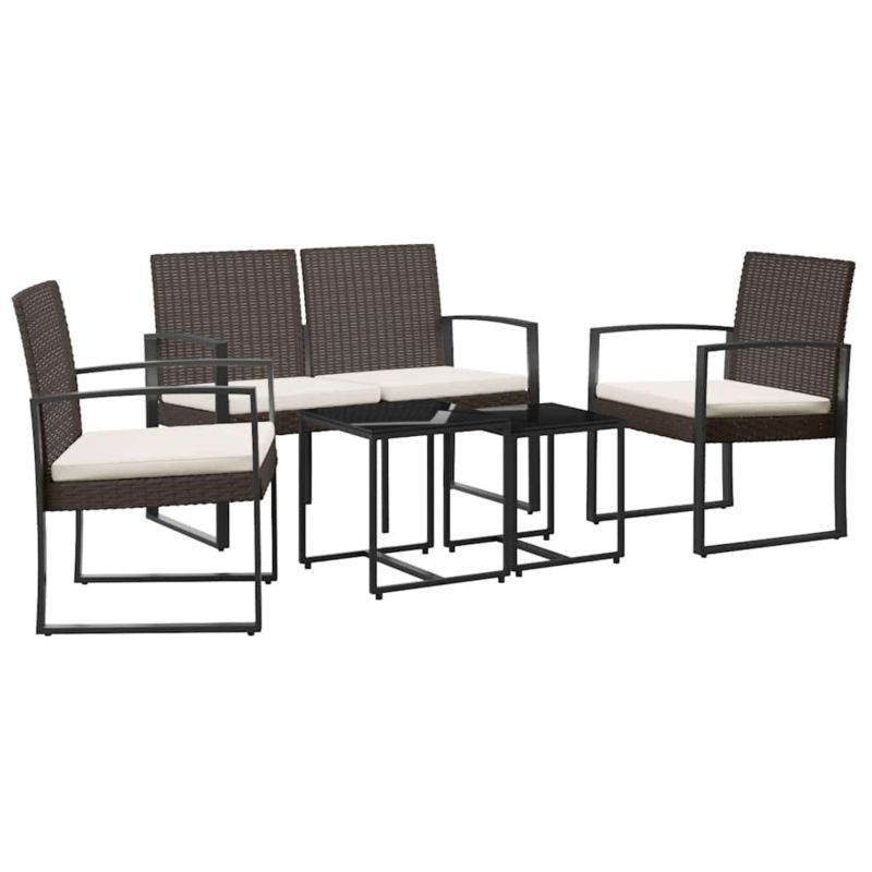 Zestaw mebli ogrodowych WaszeMeble 5-cz. z polipropylenu brązowy z poduszkami WM-360216 1 kpl