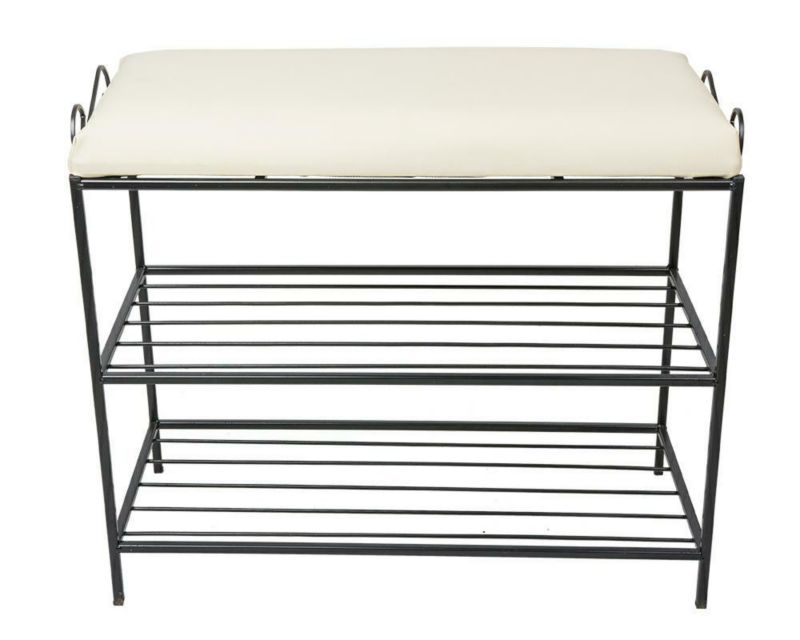Półka na buty z siedziskiem DĄSTAL metalowa eco skóra 60x28x50 cm 1 szt.