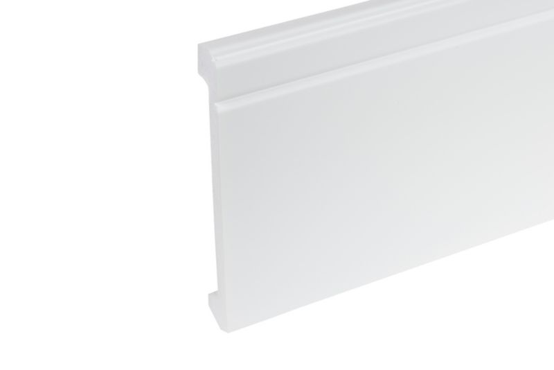 Listwa przypodłogowa Cezar biały połysk 2440x138x16mm HDPS 1 szt.