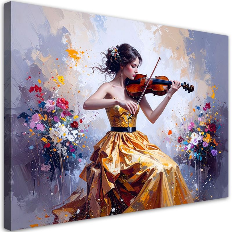 Obraz do salonu sypialni kuchni biura Feeby Dziewczyna grająca 60x40cm 1szt