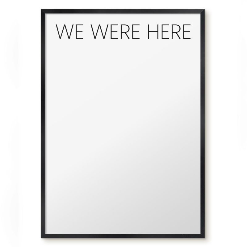 Tablica Magnetyczna Do Sypialni Tulup 50x70 cm We were here 3 - Czarna rama Do salonu, sypialni 1 szt.