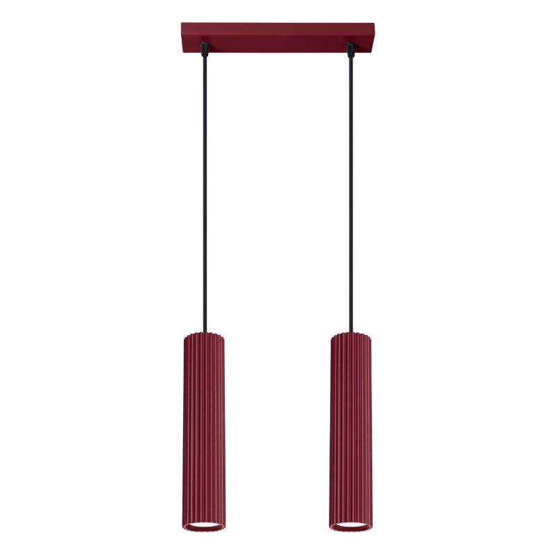 Lampa wisząca KARBON 2 burgund Sollux Lighting 1 szt.