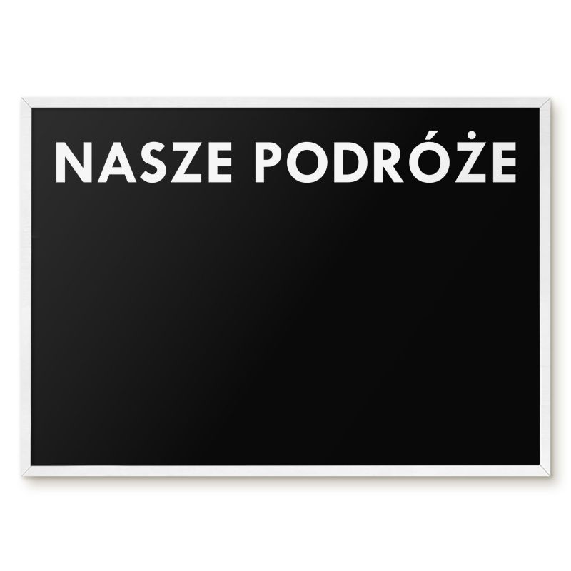 Tablica Na Magnesy Tulup 70x50 cm Nasze podróże 7 - Biała rama Do salonu, sypialni 1 szt.