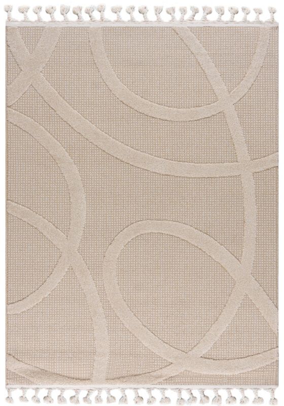 Dywan Wewnętrzny Pisa Arcano Prostokąt Mazovia 80x150 cm Beżowy Kremowy Motyw Abstrakcyjny 1 szt.