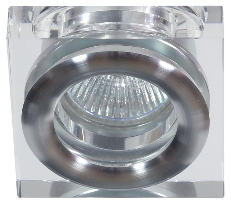 Oprawa wpuszczana szkło Candellux SK-82 chromowana 1xMR16x50W IP20 wym:5x8x8cm - 1 szt.