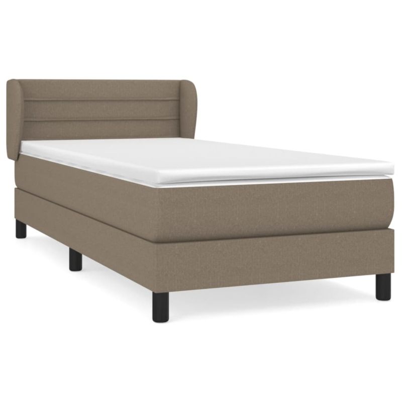 Łóżko z materacem tapicerowane WaszeMeble 90x200 cm taupe WM-3126297 1 szt.