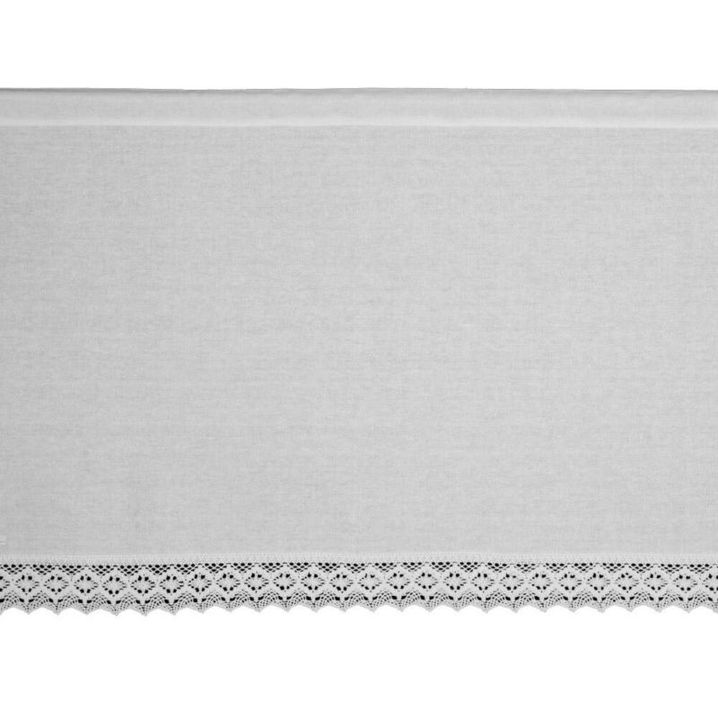 Firana zazdrostka CLARIE Eurofirany 60 x 150 cm biała matowa etamina z gipiurą