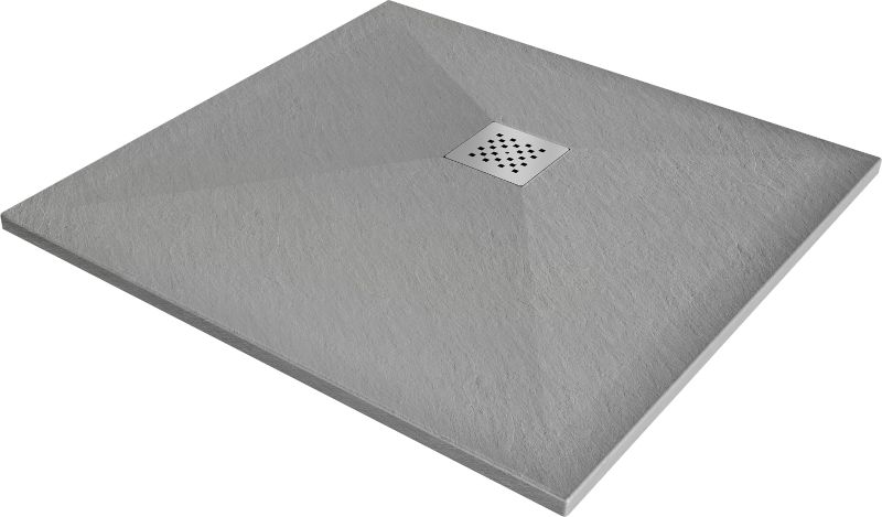 Brodzik kwadratowy Mexen Stone+ szary-beton 100x100 cm 1 szt.