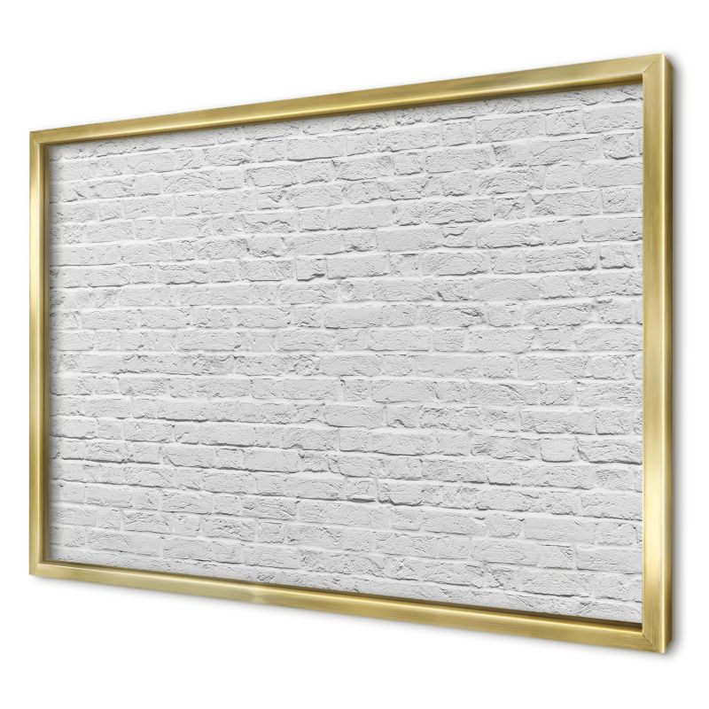 Magnetyczna tablica ozdobna Wallfluent 60x40 Ceglana ściana w złotej ramie 1szt