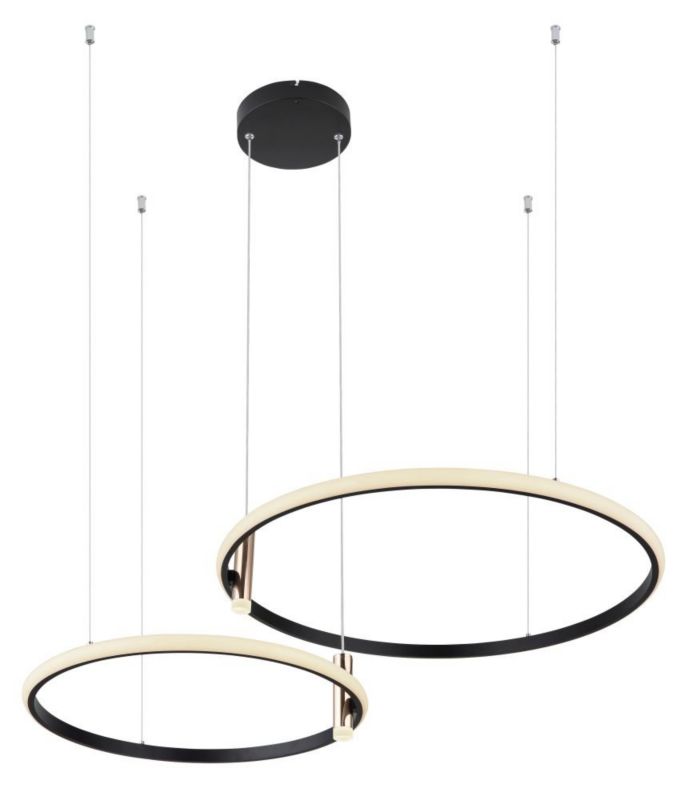 Lampa wisząca LED 55W COCO 67300H Globo czarno-złota z pilotem, ściemniacz, CCT 2700-6000K 5500lm 1 szt.