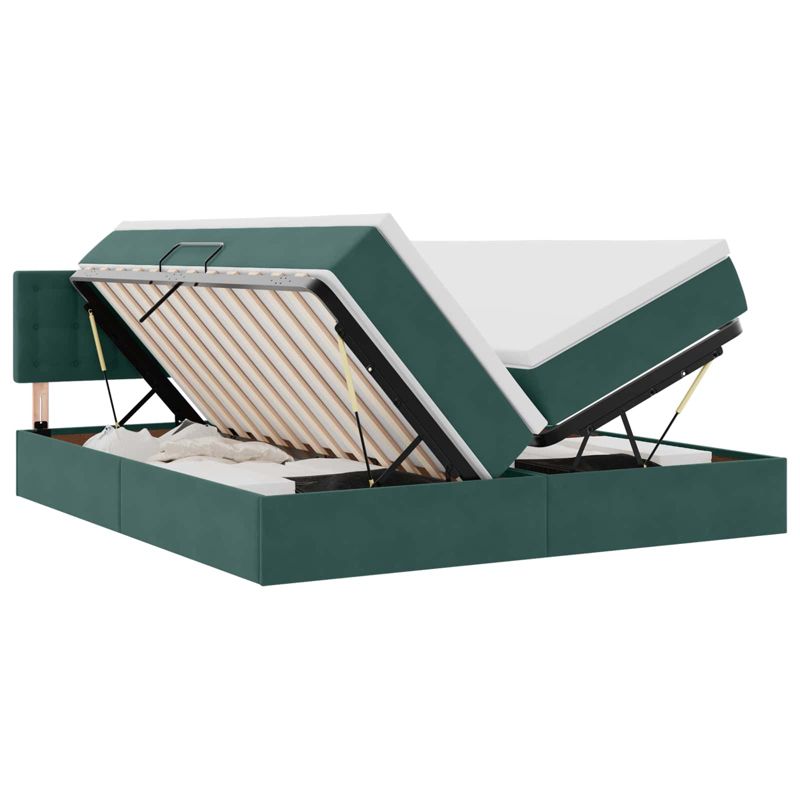 Łóżko Kontynentalne WaszeMeble z Materacem 100x200 cm Zielone WM-3371000 1 szt.