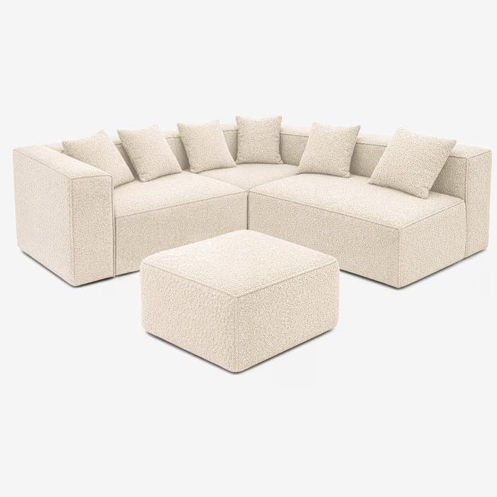 Narożnik Mebel Elite modułowy boucle nowoczesny duży do salonu kremowy CERIO 1szt