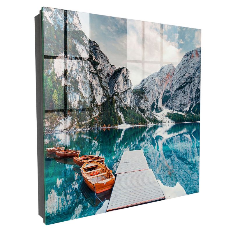 Szafka Na Klucze Tulup 30x30 cm Górski krajobraz 4 - Czarna - Otwierana na lewo 1 szt.