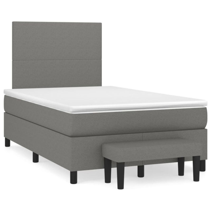 Łóżko kontynentalne WaszeMeble 120x190 cm ciemnoszare WM-3270342 1 szt.
