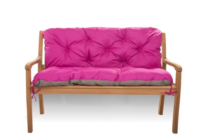 Poduszka na ławkę 3 os, Setgarden, 150x60x50 cm, Różowa poduszka ogrdowa na huśtawkę lub ławkę, 1szt