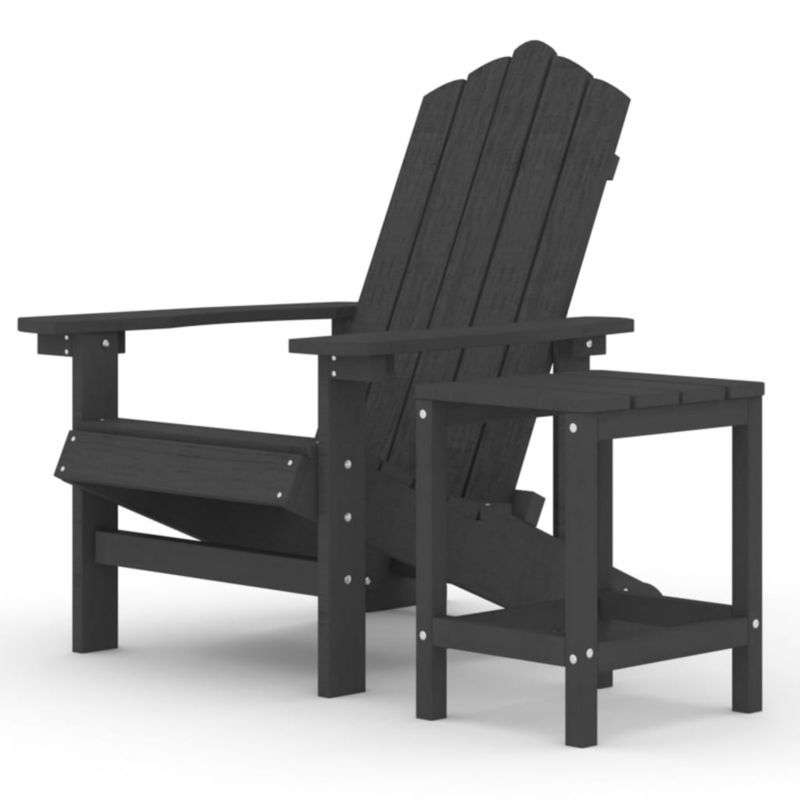 Krzesła ogrodowe Adirondack WaszeMeble HDPE i stal szary WM-3095701 1 kpl