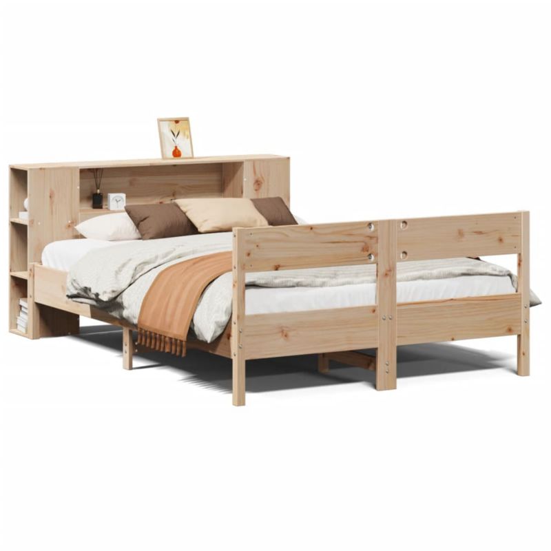 Rama łóżka WaszeMeble 135x190 cm Brązowy sosna WM-3322957 1 szt.