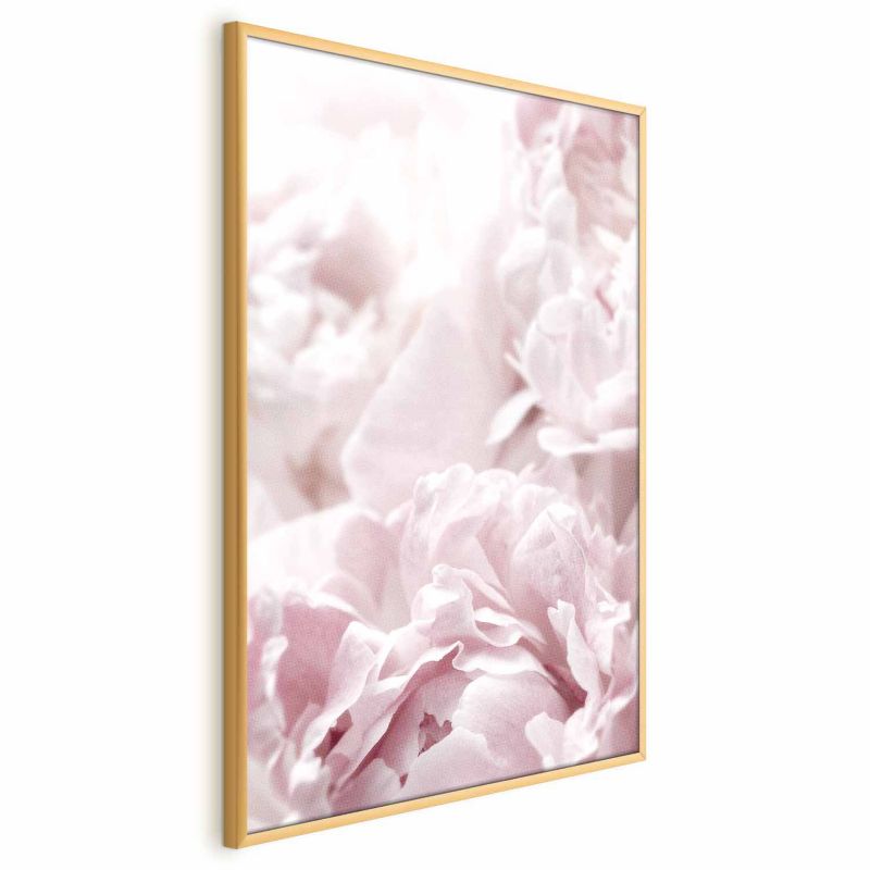 Plakat Artgeist Puszyste peonie 21x30 cm z ramą złotą 1 szt