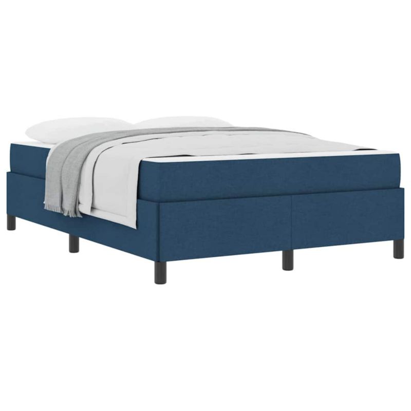 Łóżko z materacem WaszeMeble 135x190 cm Niebieski tkanina WM-3398863 1 szt.