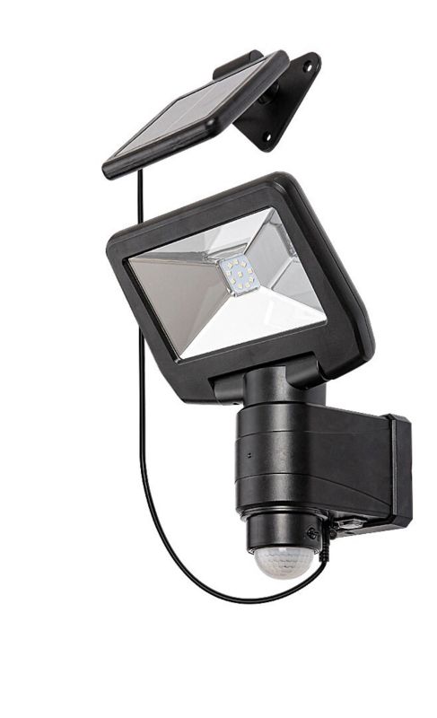 Naświetlacz solarny LED Rabalux czarny LED 5W 4000K 500lm czujnik ruchu IP44 wym: 28 x 19 x 12 cm tworzywo sztuczne - 1 szt.