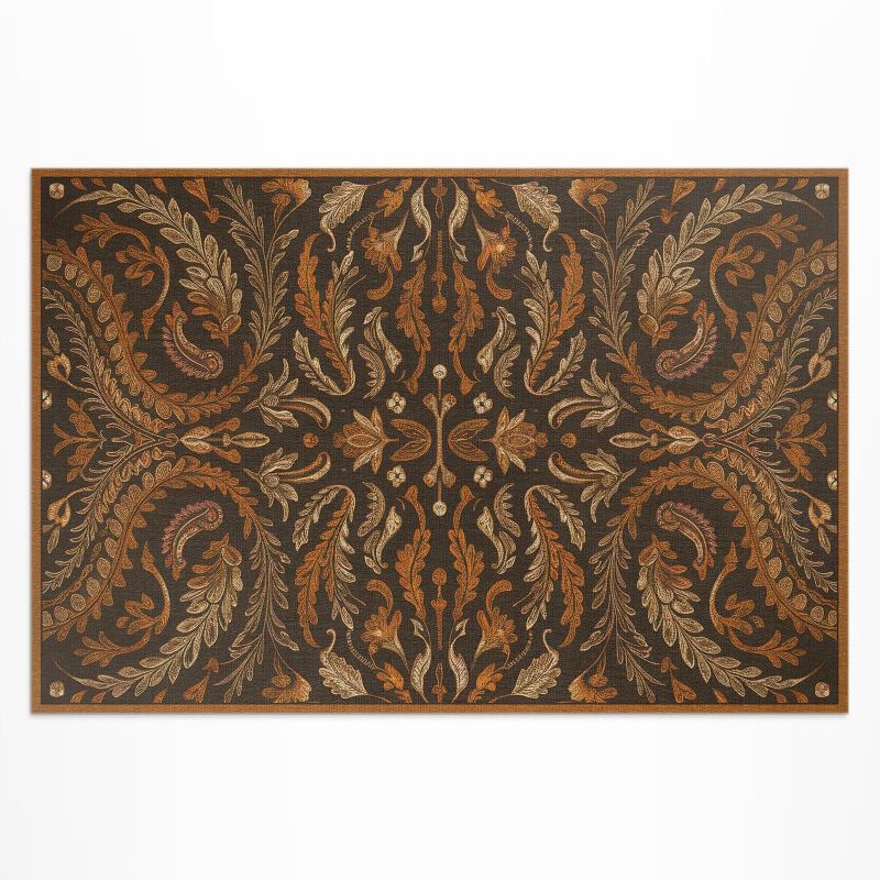Balkonowy Dywan Winylowy UV Wallfluent 80x120 cm Orientalny ornament roślinny vintage 1 szt.