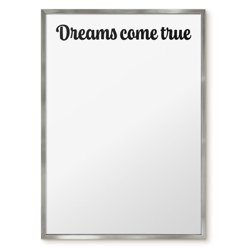 Tablica Magnetyczna Tulup 50x70 cm Dreams come true 1 - Srebrna rama Do salonu, sypialni 1 szt.