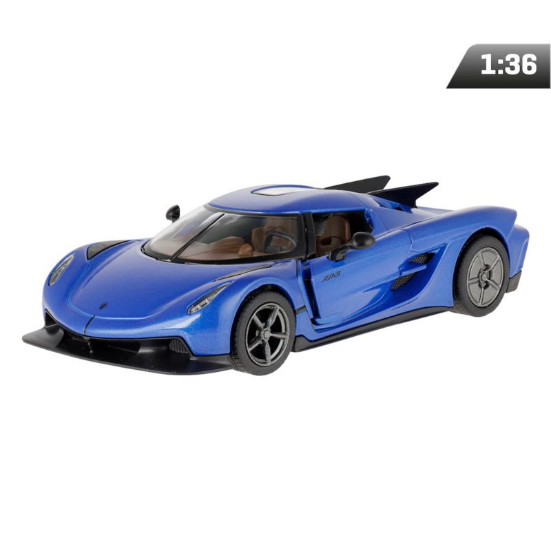 Model 1:36, Koenigsegg Jesko Absolut, niebieski, Carmotion, 1 szt