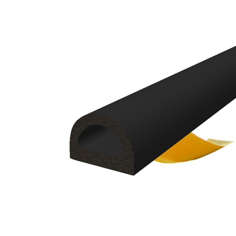 Uszczelka samoprzylepna KYCT EPDM do okien i drzwi D 21x15 mm 5 m czarna 1 szt