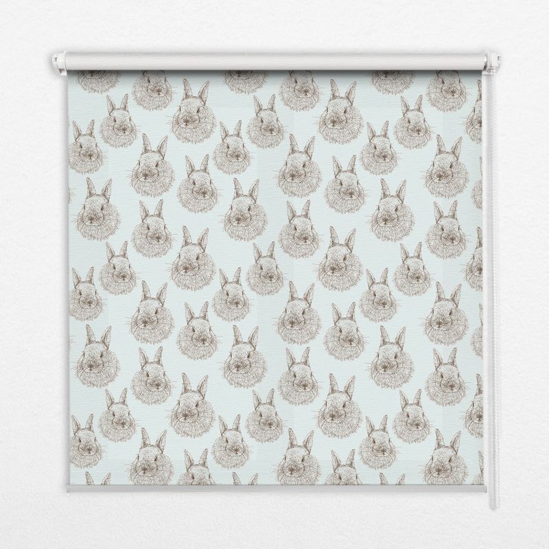 Roleta Wewnętrzna Tulup 60x140 cm Króliki Montaż do ściany/sufitu 1 szt.