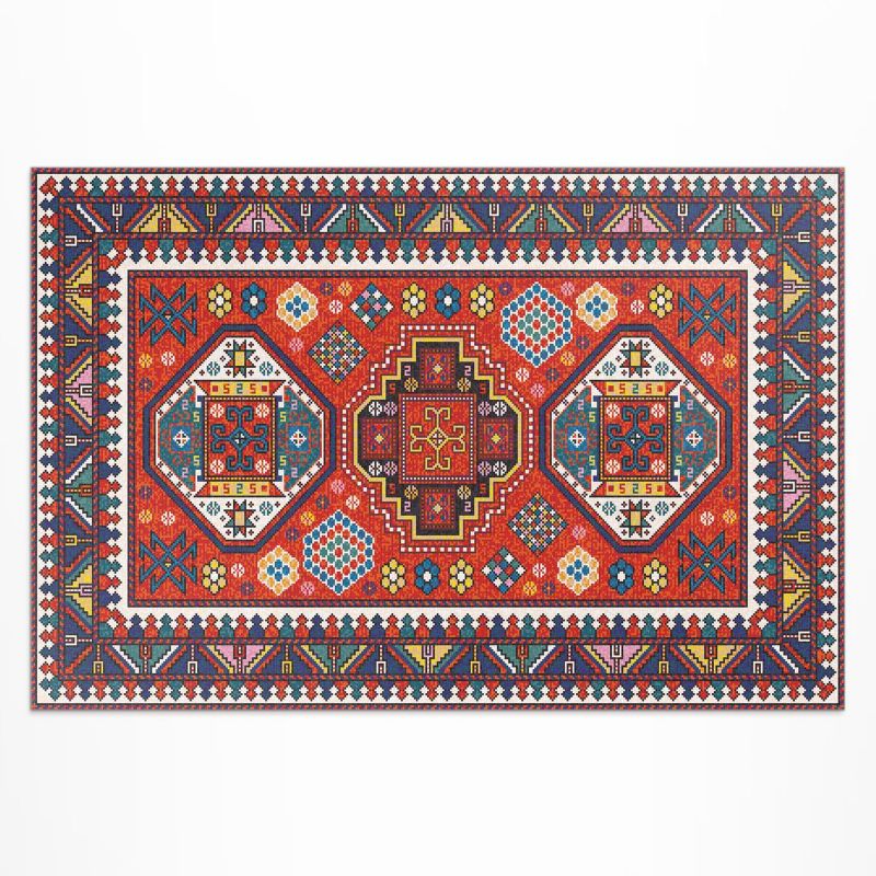 Dywan Winylowy Zewnętrzny Wallfluent 60x90 cm Turecki wzór dekoracyjny imitacja tkaniny 1 szt.