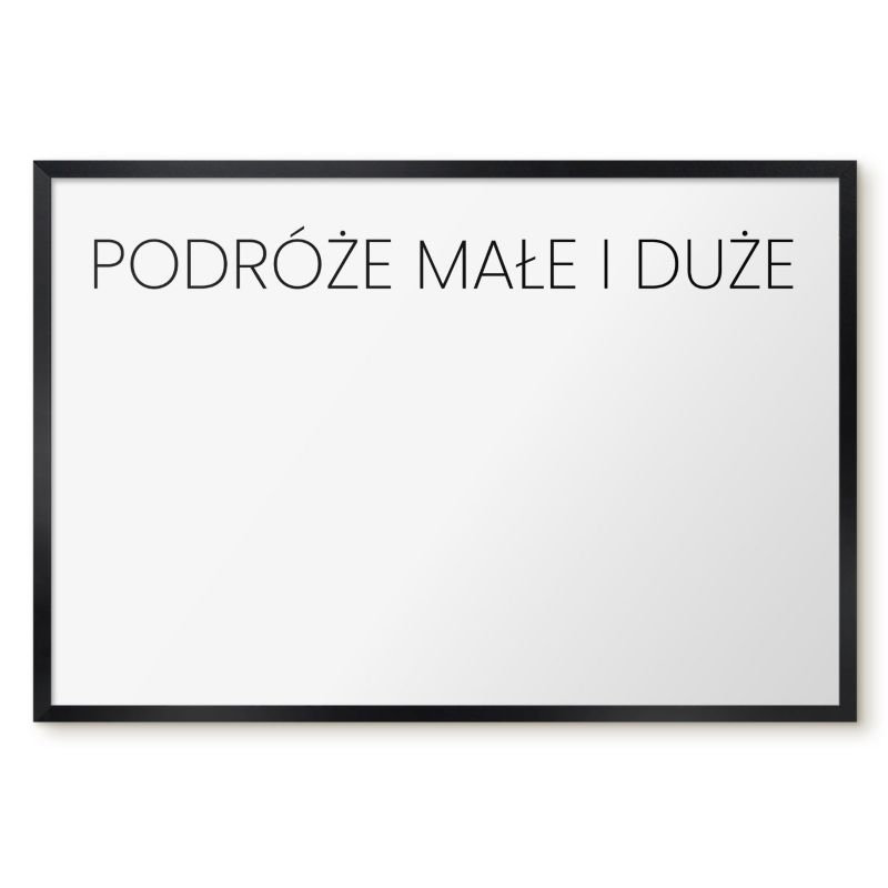 Tablica Magnetyczna Na Magnesy Tulup 60x40 cm Podróże małe i duże 3 - Czarna rama Do salonu, sypialni 1 szt.