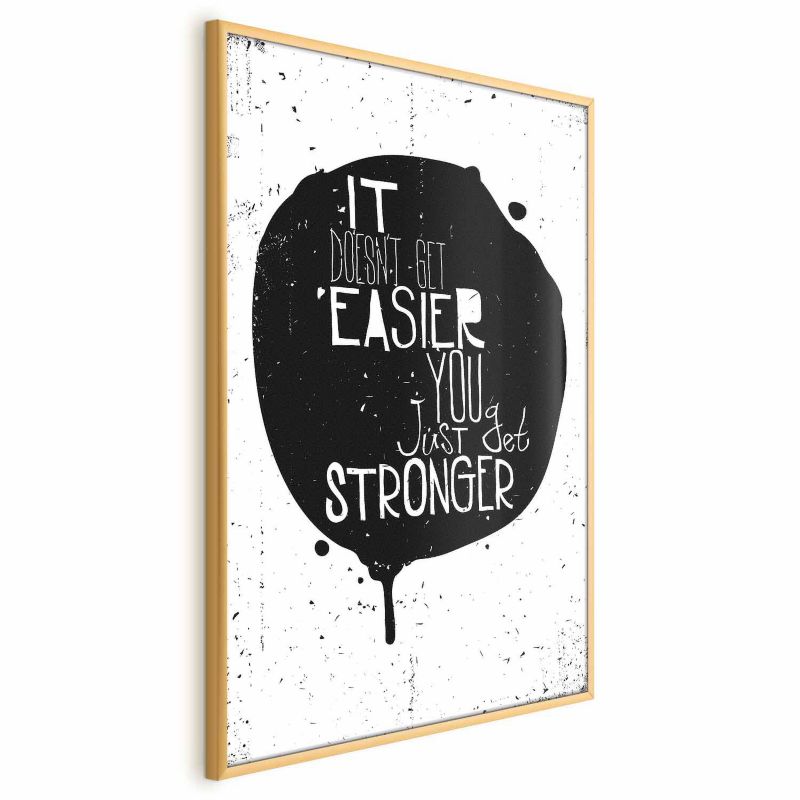 Plakat Artgeist Stronger 21x30 cm z ramą złotą 1 szt
