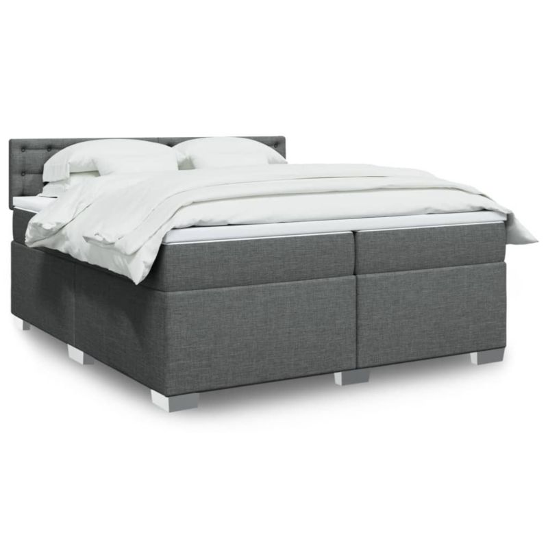 Łóżko kontynentalne WaszeMeble 200x200 cm ciemnoszara WM-3288310 1 szt.