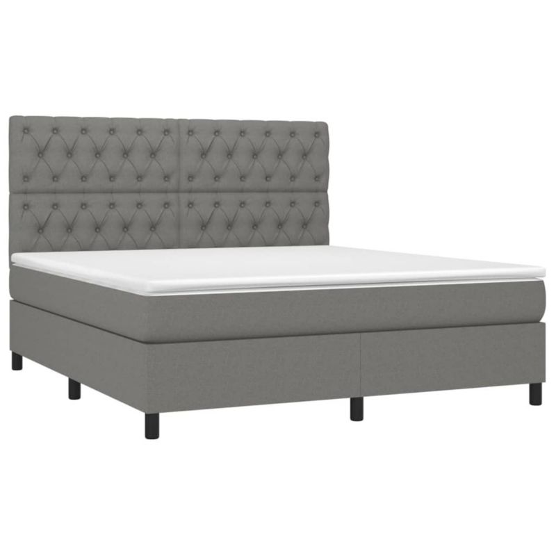 Łóżko kontynentalne WaszeMeble 160x200 cm ciemnoszara WM-3135126 1 szt.