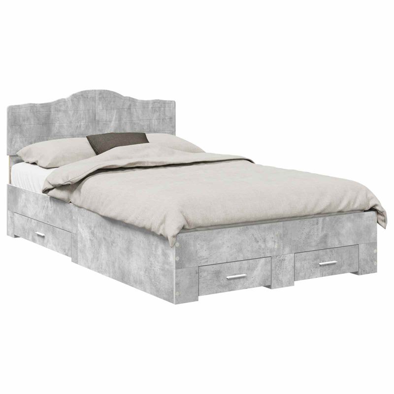 Łóżko WaszeMeble z Szufladami 135x190 cm Szare WM-3413205 1 szt.