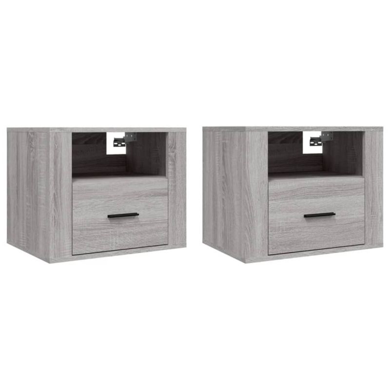 Szafki nocne wiszące WaszeMeble szary dąb sonoma WM-816893 2 szt.