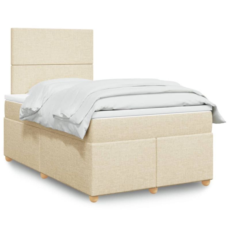 Łóżko kontynentalne WaszeMeble 120x200 cm kremowe WM-3293545 1 szt.