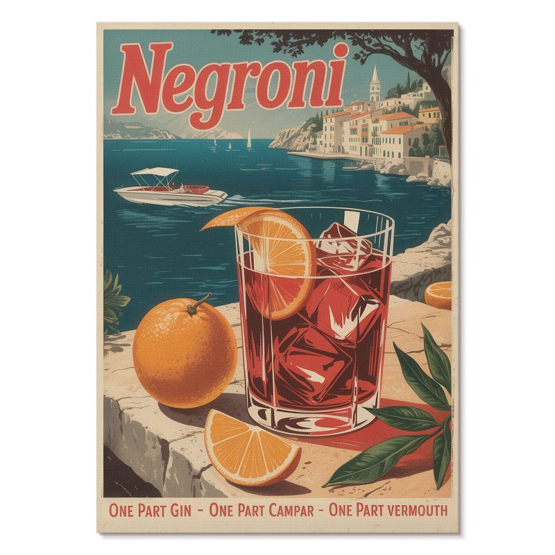 Plakat na Płótnie Tulup 21x29,7 cm (A4) Negroni plakat Do kuchni, salonu, biura 1 szt.