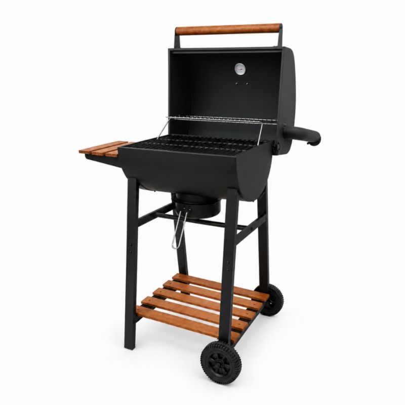 Grill węglowy beczkowy DEKRAFT DE-WD03-K z rusztem żeliwnym i pokrowcem, 1 szt