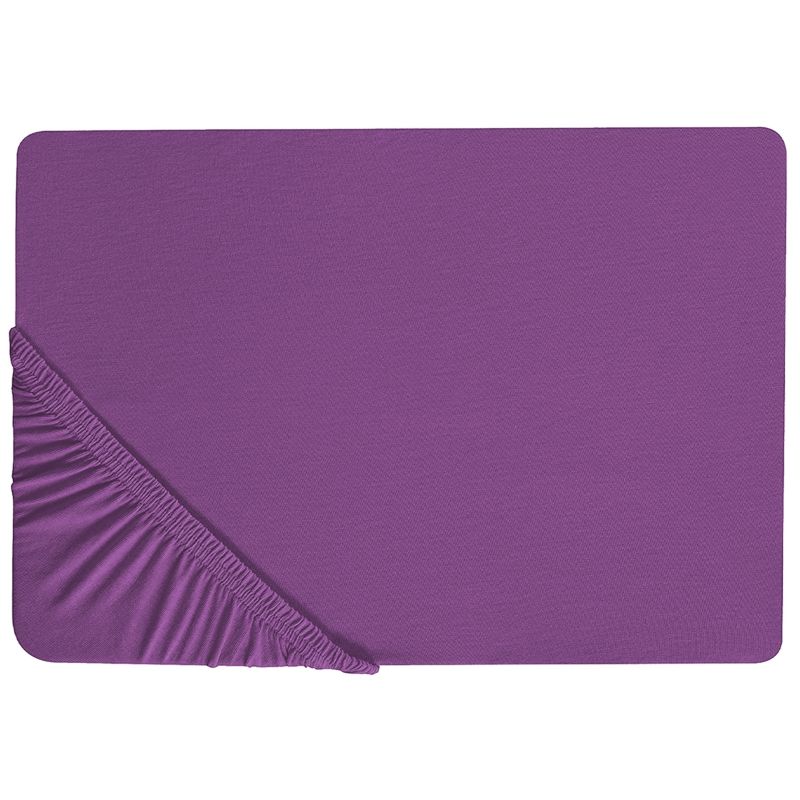 Prześcieradło z gumką Janbu Bawełna 160 x 200 cm Purpurowy 1 szt.