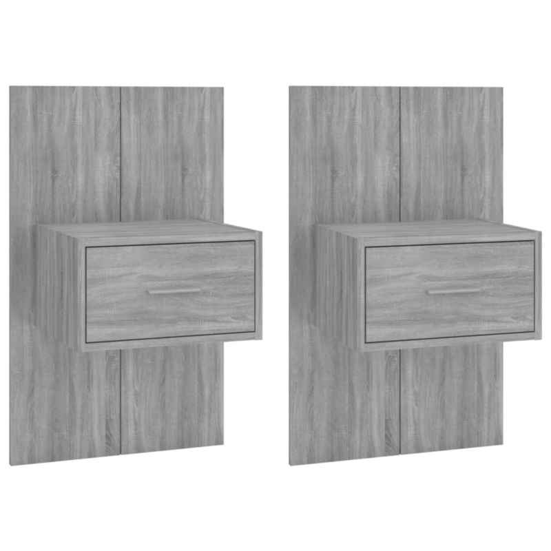 Szafki nocne wiszące WaszeMeble szary dąb sonoma WM-816955 2 szt.