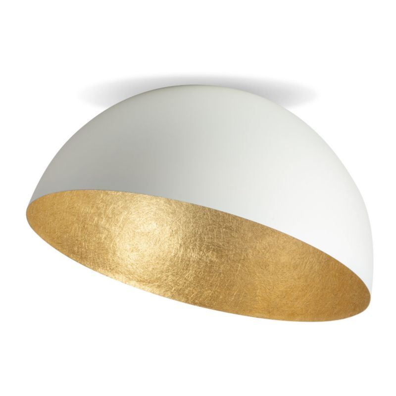 Lampa sufitowa wisząca Sigma Lighting Sfera 1505 biało-złota dekoracyjna 1xE27 x 1 szt.