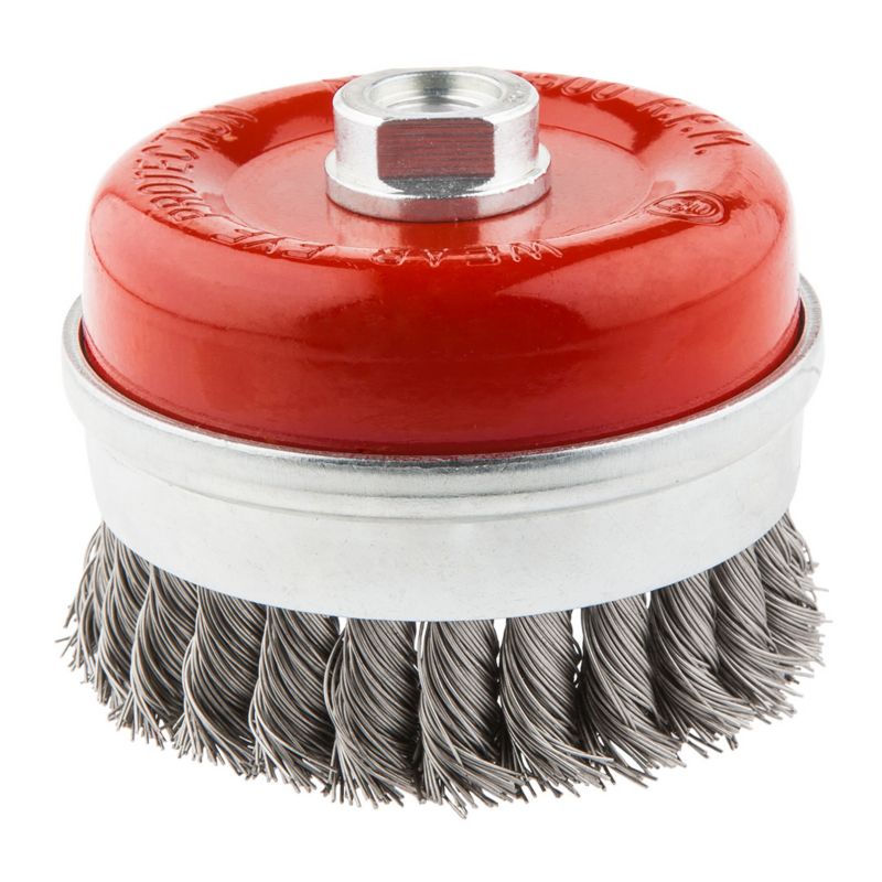 Szczotka druciana GRAPHITE doczołowa wzmacniana 100 mm x M14, INOX 1 szt