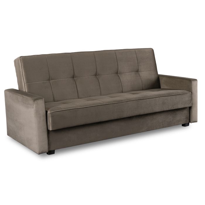 Sofa Mebel Elite ALUNA Kanapa Rozkładana z Funkcją Spania Wersalka Dwuosobowa Beżowa 1 szt