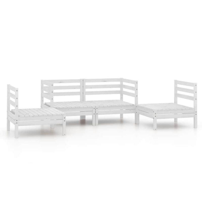 Zestaw mebli ogrodowych WaszeMeble 4-cz. z drewna biały WM-3082523 1 kpl