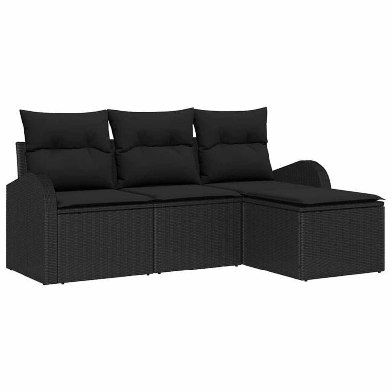 Zestaw mebli ogrodowych modułowy WaszeMeble czarny z poduszkami WM-3354662 1 kpl