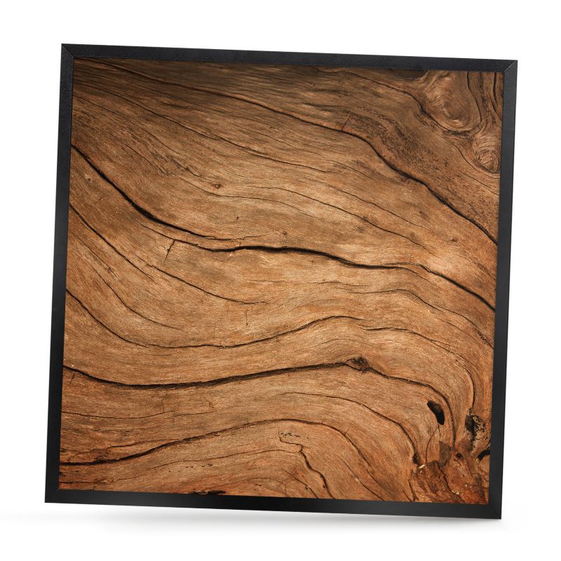 Tablica magnetyczna do salonu ArtPrintCave 50x50 Słój drewna w czarnej ramie 1szt