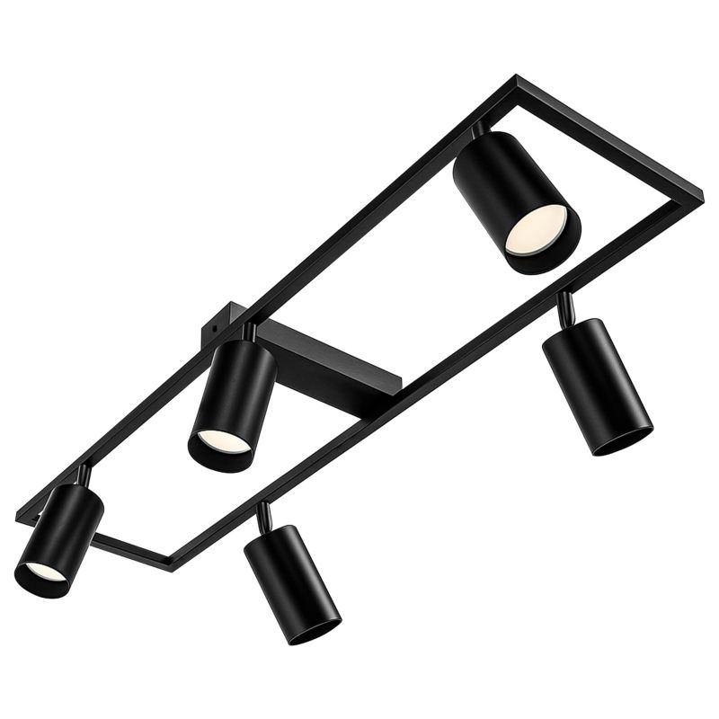 Żyrandol lampa sufitowa MasterLED Bumo 5x GU10 LED 60cm oprawa wisząca ruchoma czarny 1 szt.