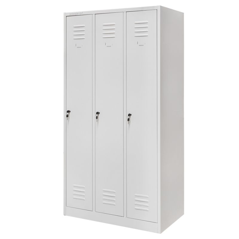 Szafka ubraniowa BHP metalowa Mega-M 3-drzwiowa Szara 90x50x180cm 1szt.